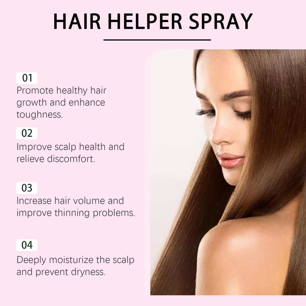 Anti frizz hair spray lightweight daily 60ml bottle