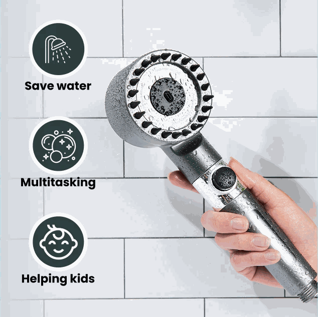 Modern bathroom accessories set including soap dispensers and toothbrush holders